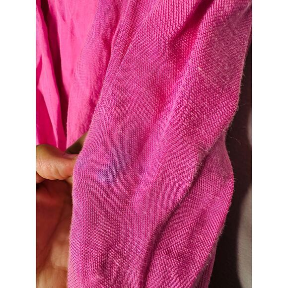 SANDRO Pink Collar Front Button Closure Asymmetrical Elvira Dress Size 36 - Picture 11 of 16